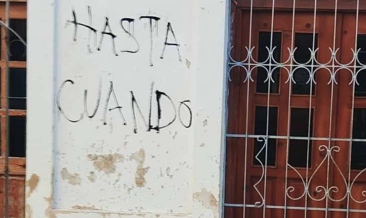 Condenado a siete años de cárcel por pintar "¿hasta cuándo?"