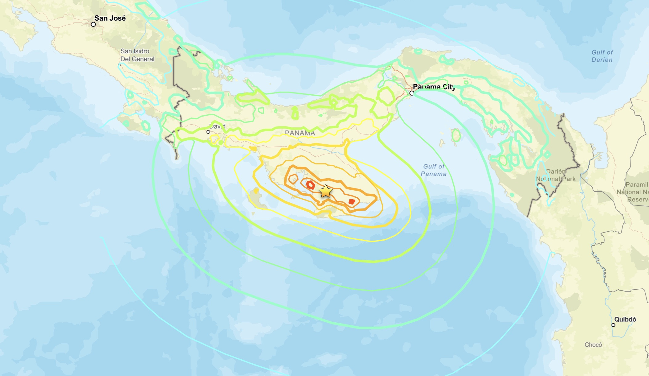 Un terremoto de magnitud 7,7 sacude Panamá