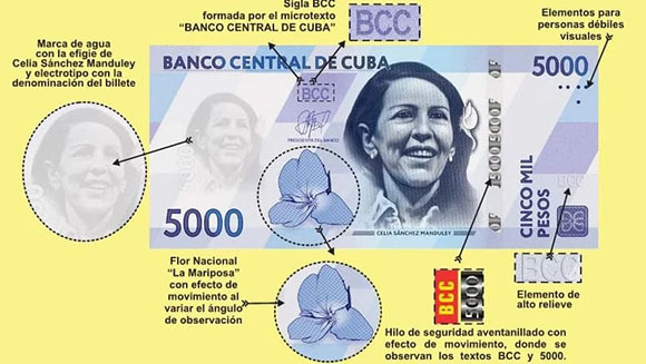 El Banco Central de Cuba crea billetes de 2.000 y 5.000 pesos para facilitar las transacciones "en los momentos actuales de inflación"