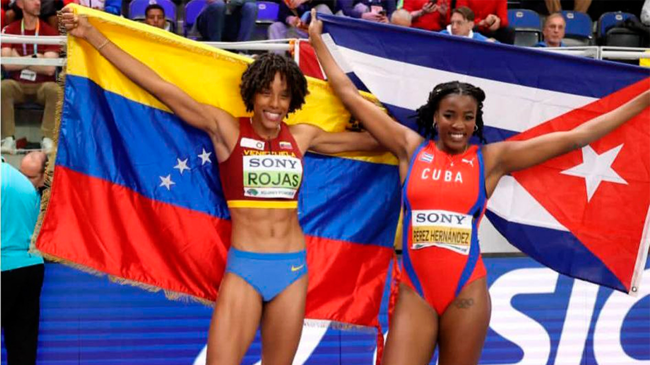 La triplista cubana Leyanis Pérez retiene el título mundial bajo techo y supera a Yulimar Rojas